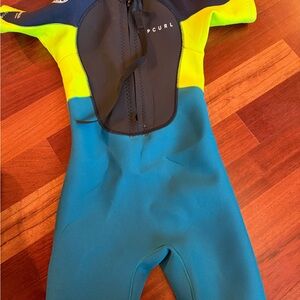 Rip Curl Kids Swim Wetsuit- Blue and Yellow